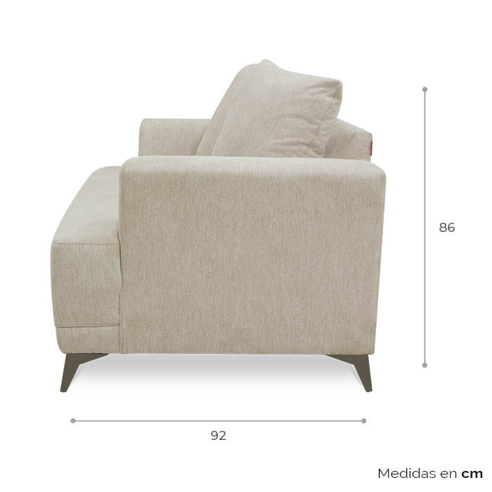 Love Tela Beige Bria | Love Seat | salas